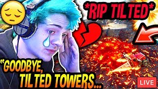 Ninja *HEARTBROKEN* After Finding Out TILTED TOWERS Is Getting DESTROYED By The Volcano IN SEASON 9!