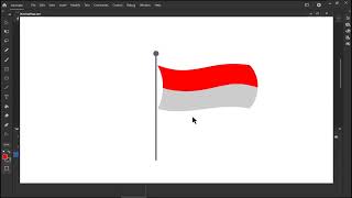 Cara menggambar dan menganimasikan sebuah bendera mera putih yang berkibar