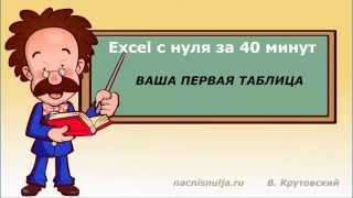 Excel с нуля за 40 минут: Создаем таблицу в Excel