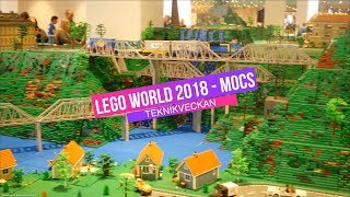 Lego World 2018 - Huge Lego City with 200 m train track & other MOCS