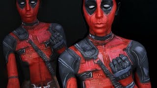 Deadpool Marvel Comics Body Paint Tutorial
