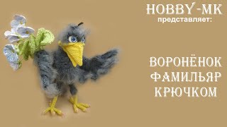Вороненок Фамильяр крючком ч.3 (авторский МК Светланы Кононенко)