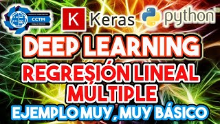 ???? Ejemplo más sencillo: Regresión lineal múltiple con Keras Deep Learning | Red Neuronal | Python