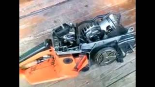 Разборка и ремонт бунзопилы Husqvarna 362 XP 1 часть