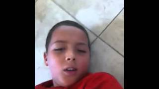 Kid fractured bone jumping down stairs