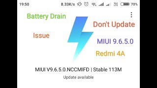 MIUI 9 STABLE ROM 9.6.5.0 REDMI 4A BATTERY DRAIN PROBLEM