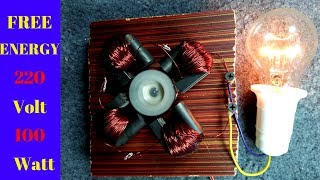 Free Energy_4 COIL Generator Make 220 Volt 100 Watts 100% Free Energy Real New 2018 Projects