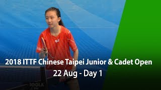 2018 ITTF Chinese Taipei Junior & Cadet Open Day 1