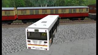 [OMSI] Flying Destroyer Bus with train crash glitch
