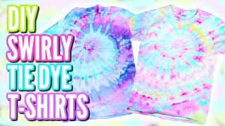 SWIRLY PASTEL WATERCOLOR TIE DYE T-SHIRTS | DIY Ice Dying Tutorial