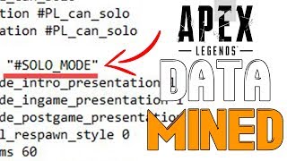 APEX LEGENDS Duo & Solo Mode Datamined! Just A Hoax Or Possibly Legit?
