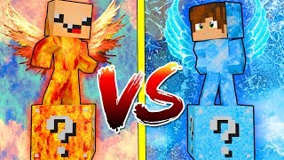 ОГНЕННЫЙ ДРАКОН ЛАКИ БЛОК VS ЛЕДЯНОГО ДРАКОНА ЛАКИ БЛОК! НУБ ПРОТИВ ПРО! ВЫЖИТЬ НА 1 БЛОКЕ! #32
