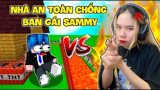PHONG CẬN THỬ THÁCH 24 GIỜ XÂY NHÀ AN TOÀN CHỐNG LẠI BẠN GÁI SAMMY KINH DỊ TRONG MINECRAFT