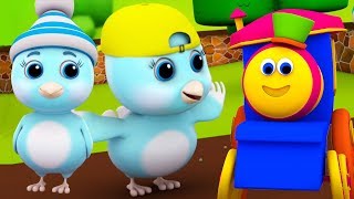 две маленькие манишка птички | песни для детей | русские рифмы | боб поезд | Two Little Dicky Birds