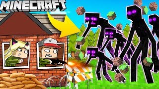 ? BAZA VS MUTANT ENDERMANY - MINECRAFT TSUNAMI CHALLENGE | Vito VS Bella