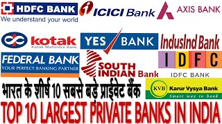 Top 10 Largest Private Banks in India with their  facts