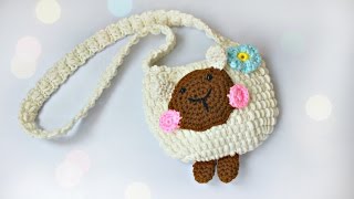 Сумочка крючком - овечка (часть 1)/Crochet bag (part 1)