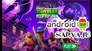 Tortugas Ninja 2014 Apk (TMNT) Tortugas a la carrera Gameplay --Español/España Android Salvaje 2.0