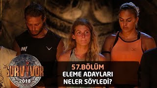 Eleme adayları konseyde neler söyledi? | 57. Bölüm | Survivor 2018