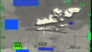 Combat camera: Video of Belgian F16 bombing Gaddafi military compound