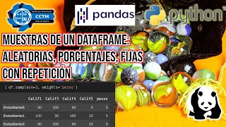 ¿Cómo tomar una muestra de un dataframe (O una sola columna)? | sample |Pandas | Python