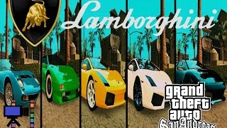 8 LAMBORGHINIS DE FABRICA PARA GTA SAN ANDREAS (ImVehFt-SIN LAG-HANDLING)