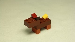 Собака из лего))) Lego dog ^_^ stop motion animation bilding instruction