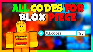 *ALL CODES* IN BLOX PIECE (Roblox)
