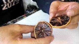 como hacer aretes con rodajas de naranja