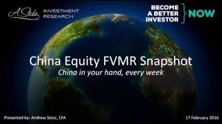 China Equity FVMR Snapshot - Become a Better Investor
