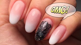 Френч градиент Baby Boomer | Легкий способ акриловыми красками с Aliexpress!