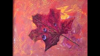Cмешанная техника. Капли воды, абстракт.Акрил. How to paint the water-drops in acrylic.