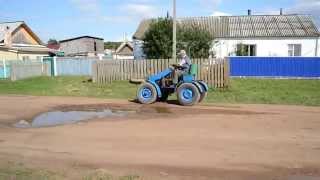Тест драйв самодельного мини трактора 4X4 модель 3