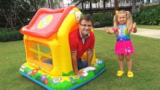 Диана и папа - Домик для детей / Diana and papa pretend play with kids house