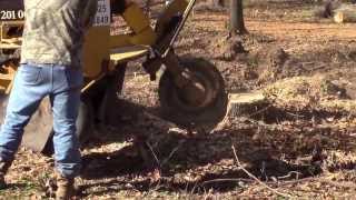 SC 602 Vermeer stump grinder  in action
