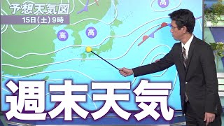 【週末天気】西日本などお出かけは土曜日がオススメ