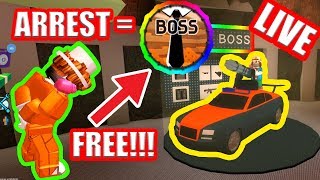ARREST ME for FREE BOSS GAMEPASS!!! | JAILBREAK UPDATE | Roblox Jailbreak Live