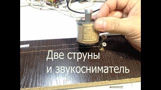 Простейшее электромузыкальное устройство.Две струны.