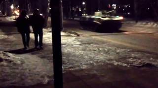Танки в Рязани ул.Советской армии 6.03.2015