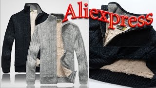 Очень классная мужская теплая флисовая кофта с Алиэкспресс шерсть + хлопок