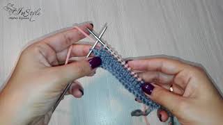 Присоединение нити. Смена цвета нити. Вязание спицами (color change in knitting)