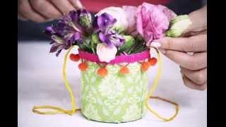 Как сделать легкие горшки для цветов. How to make easy flower pots.
