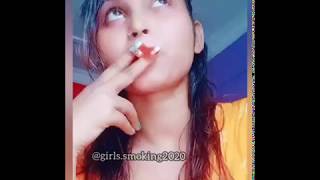 Desi Girl smoking Cigarette On Tik Tok - Indian Girls Smoking