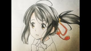 How to draw Mitsuha Miyamizu (Kimi no Nawa)
