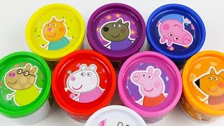 Play Doh Cans Surprise Eggs Peppa Pig doug toys Pepa Egg