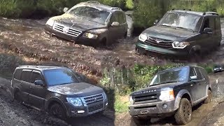 Mitsubishi Pajero vs. UAZ, Land Rover, Tuareg