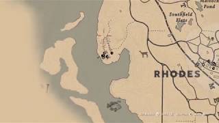 Red Dead Redemption 2 - Burdock Root, Wild Mint and Bulrush location near 3rd Camp