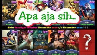 Kumpulan Skin Starlight Member Desember 2016 - Desember 2018