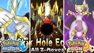 Pokemon Sun & Moon - All Z-Moves w/ Legendary (HQ)