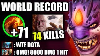 WTF NO LIMIT - WORLD RECORD 71 Stack 8000Dmg COMBO 7.20 META Craziest Fun Lion Dota 2 Gameplay